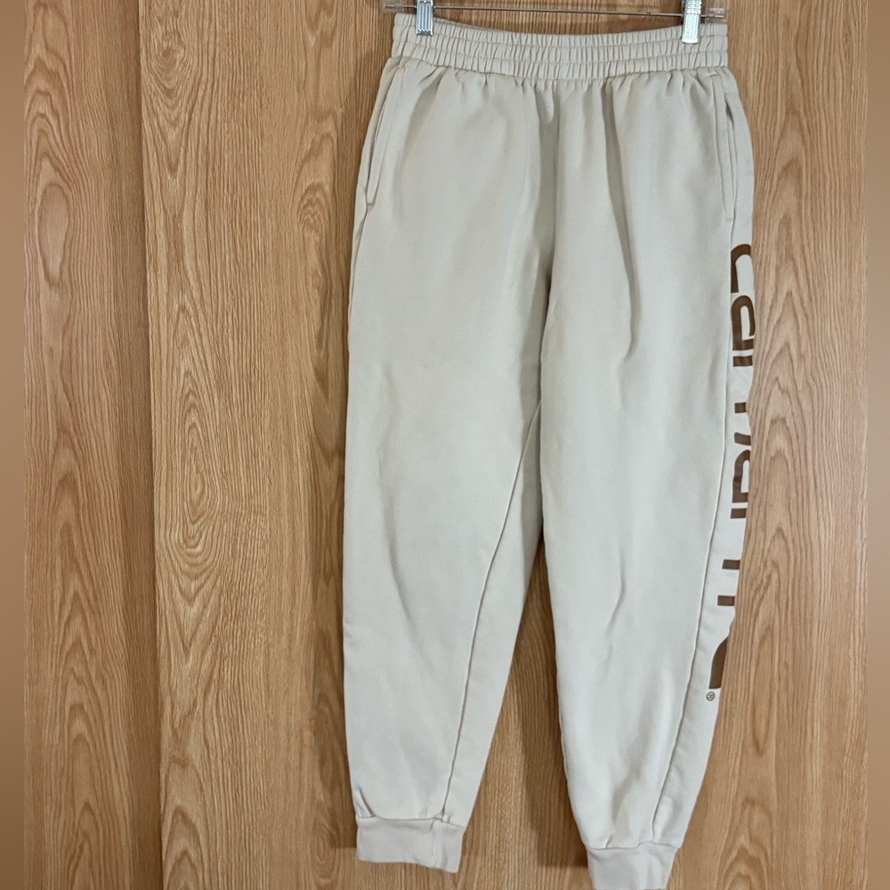 Carhartt Kids Cream Logo Sweatpants Joggers